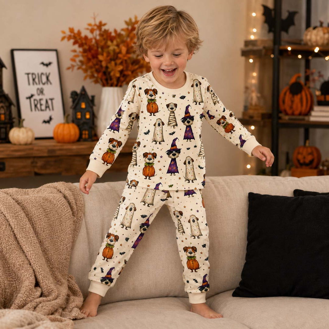 Halloween Dog Costumes Bamboo Two Piece Long Sleeve Pajama Set