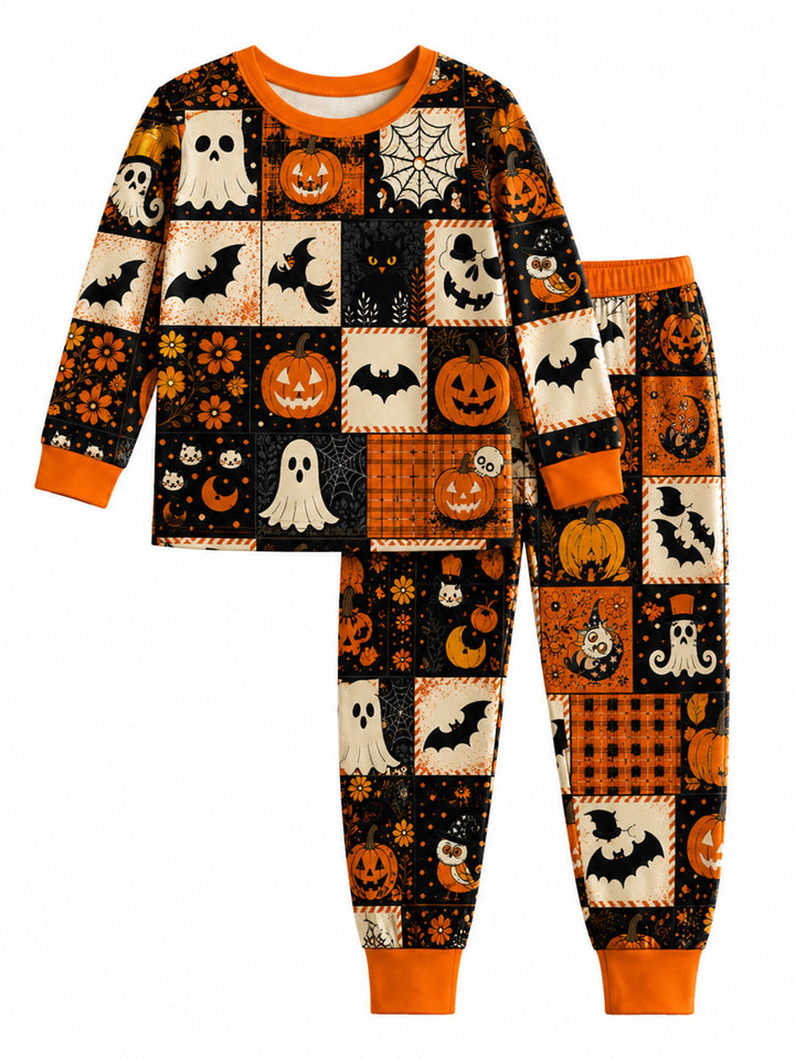 Halloween Patchwork Charm Bamboo Men's Pajama Set