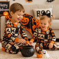 Halloween Patchwork Charm Bamboo Two Piece Long Sleeve Pajama Set