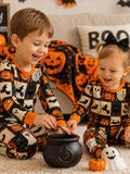 Halloween Patchwork Charm Bamboo Two Piece Long Sleeve Pajama Set