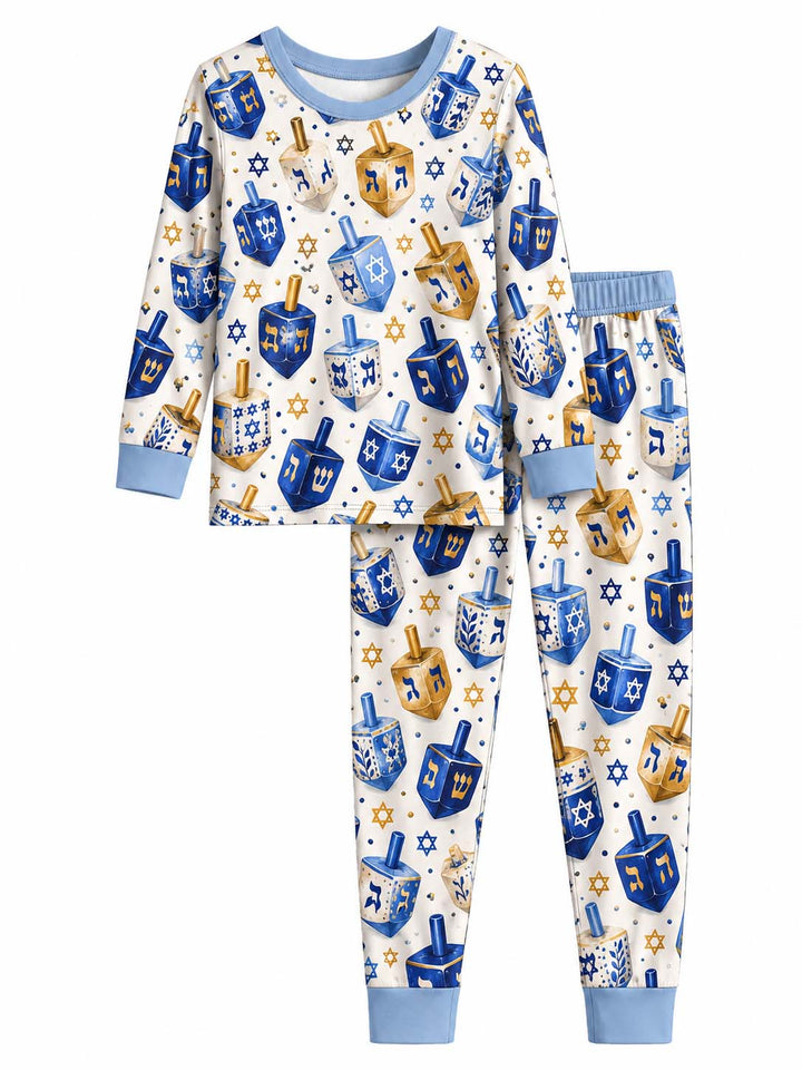 Hanukkah Dreidel Celebration Bamboo Men's Pajama Set