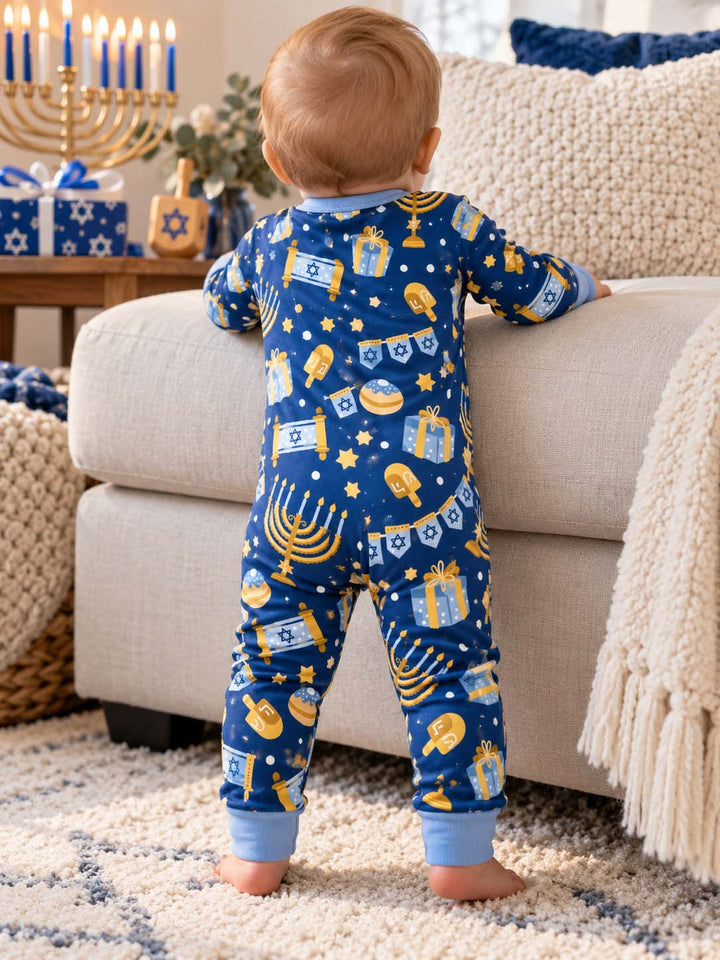 Hanukkah Festival of Lights Bamboo Convertible Zippy