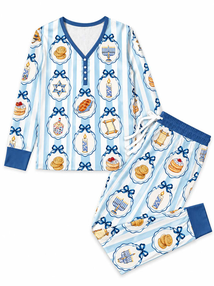 Hanukkah Traditions Bamboo Women Pajama Set