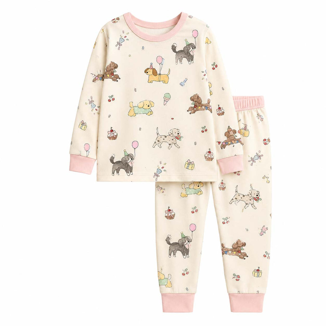 Happy Dog Parade Bamboo Two Piece Long Sleeve Pajama Set