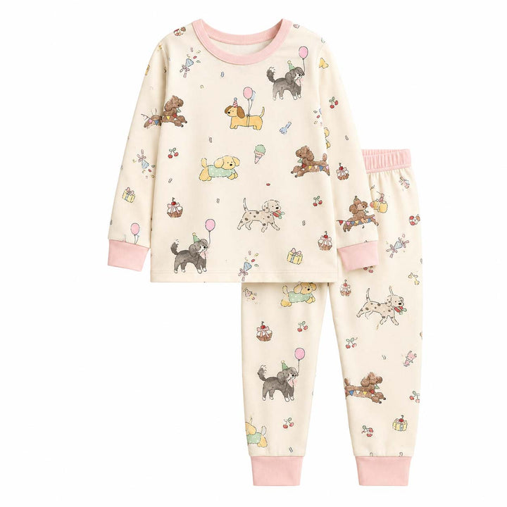 Happy Dog Parade Bamboo Two Piece Long Sleeve Pajama Set