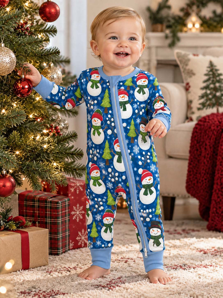 Happy Snowman Winter Bamboo Convertible Zippy