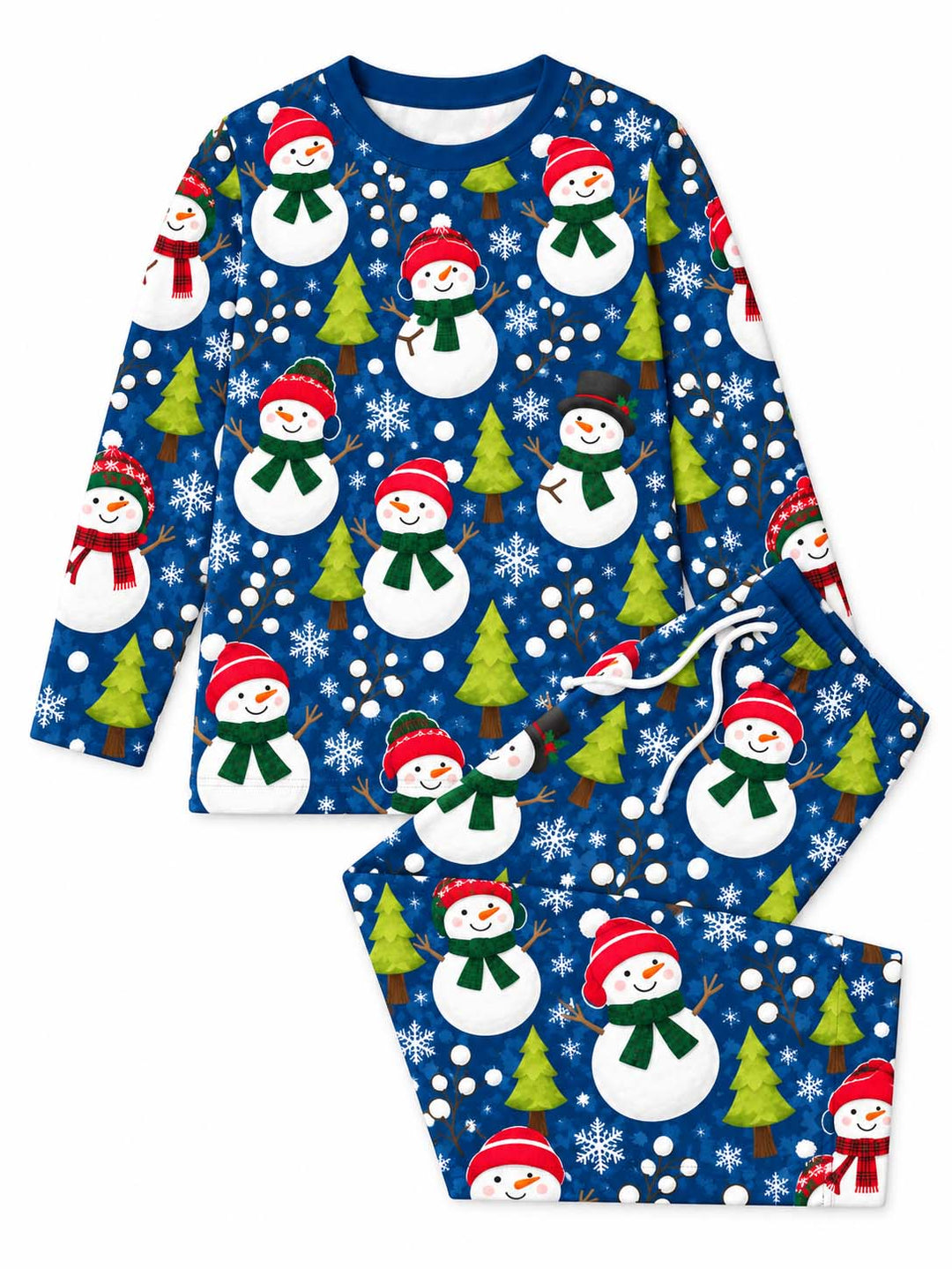 Happy Snowman Winter Bamboo Men's Pajama Set