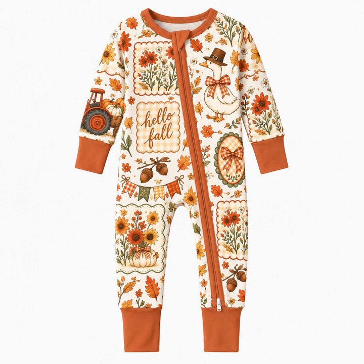 Hello Fall Harvest Farm Bamboo Convertible Zippy