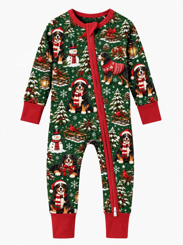 Holly Bernese Christmas Bamboo Convertible Zippy