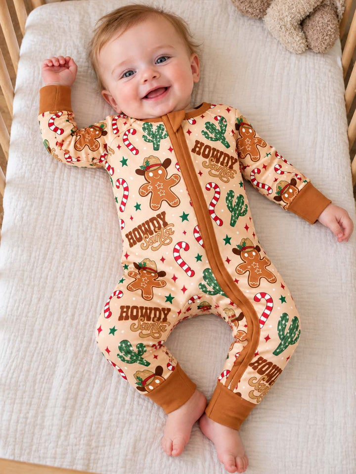 Howdy Santa Gingerbread Christmas Bamboo Convertible Zippy