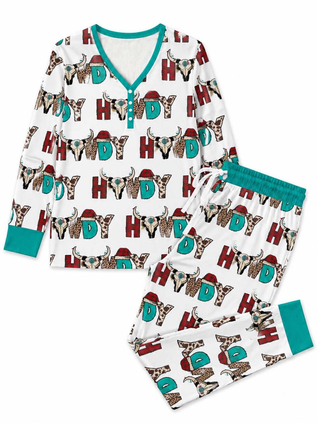 Howdy Western Christmas Bamboo Women Pajama Set