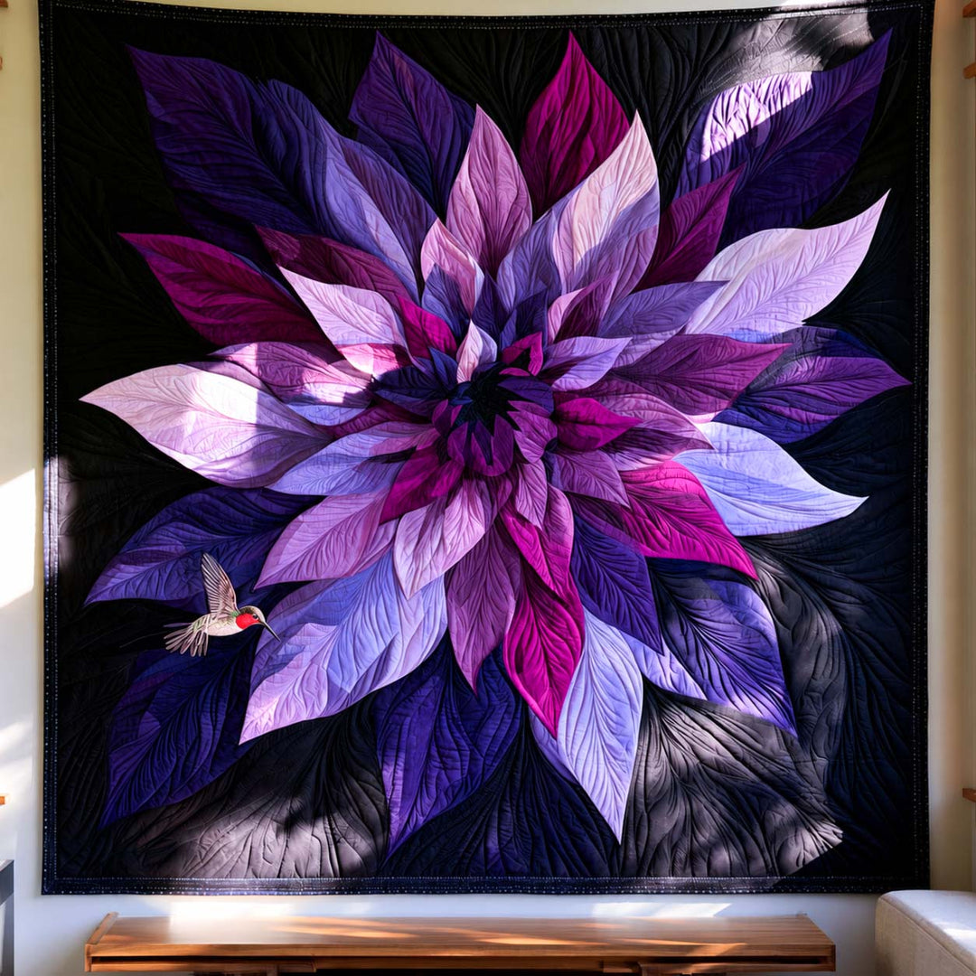 Hummingbird Floral Dream Bamboo Quilt Blanket