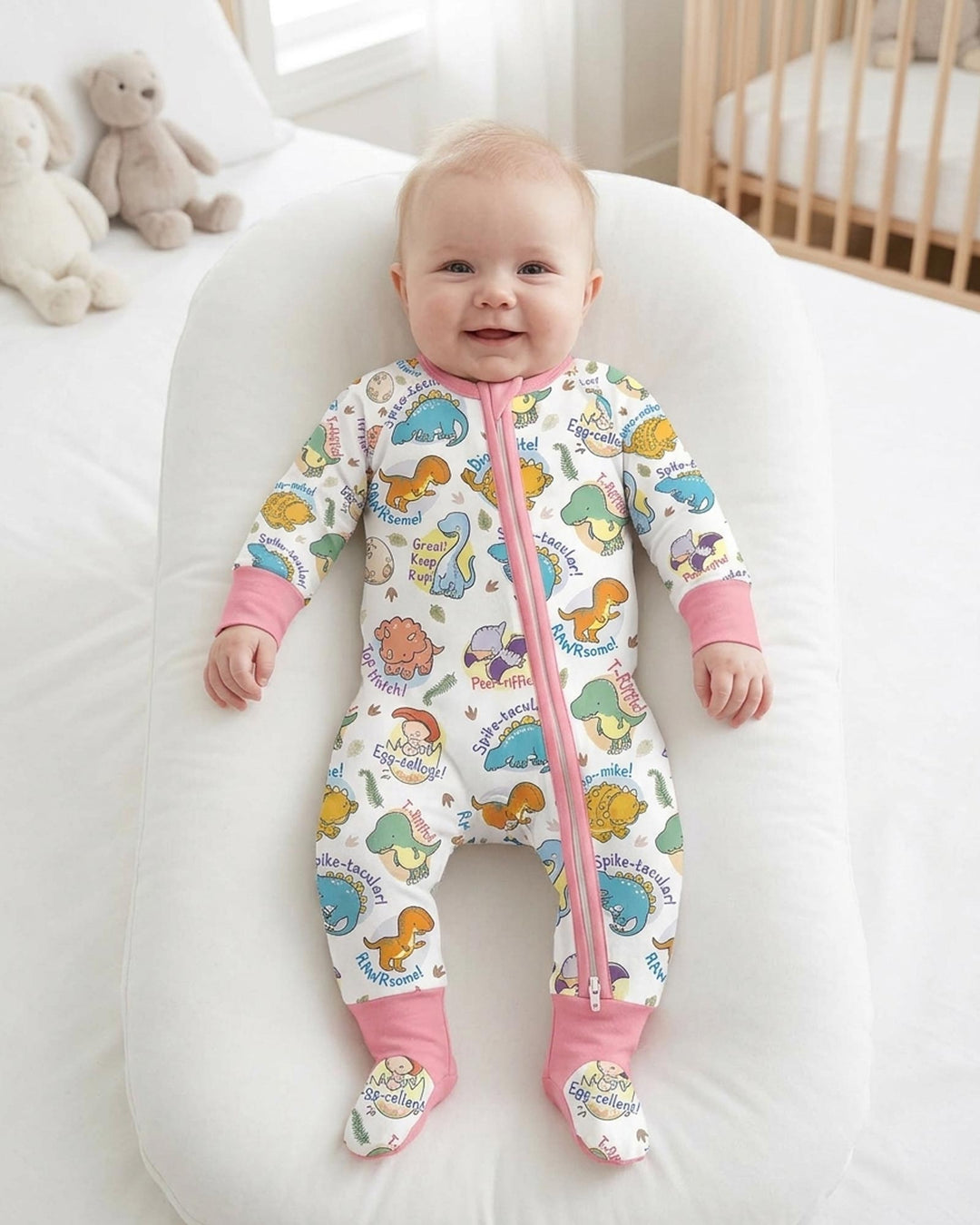 Cute Dinosaur Pun Bamboo Convertible Zippy