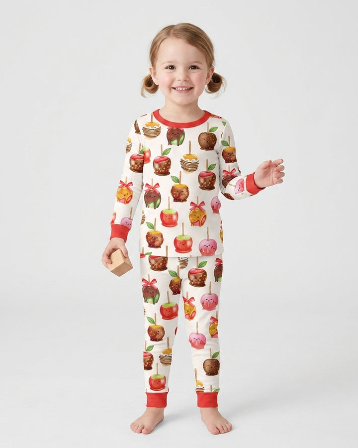 Zweiteiliges Langarm-Pyjama-Set mit Sommerfrüchten