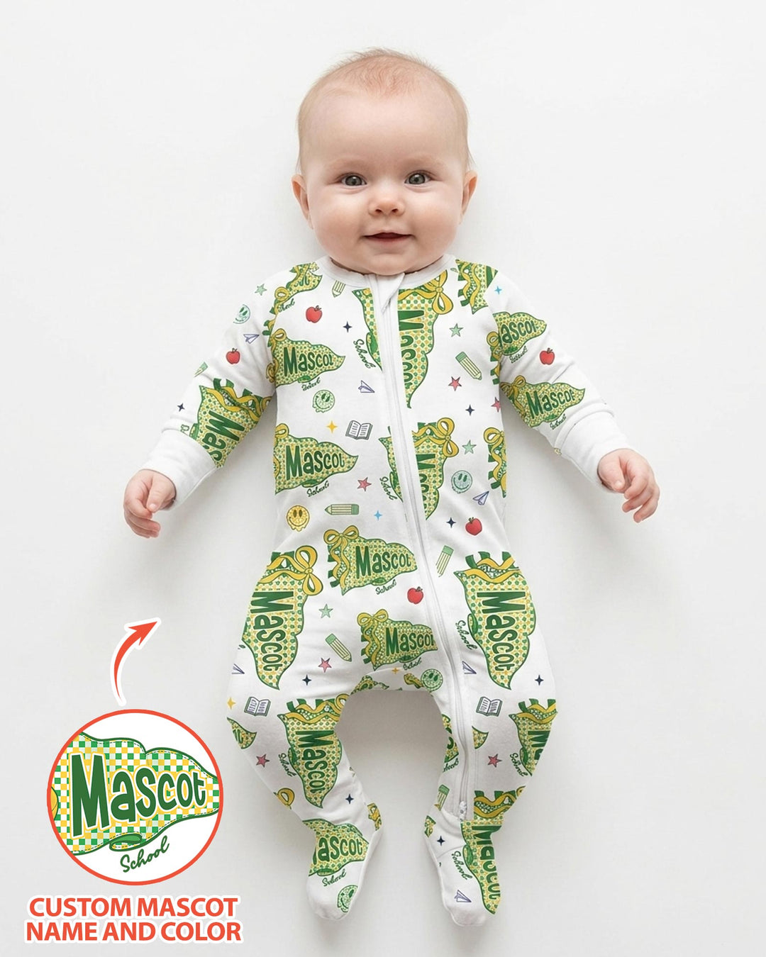 Custom Mascot School Name Bamboo Convertible Zippy