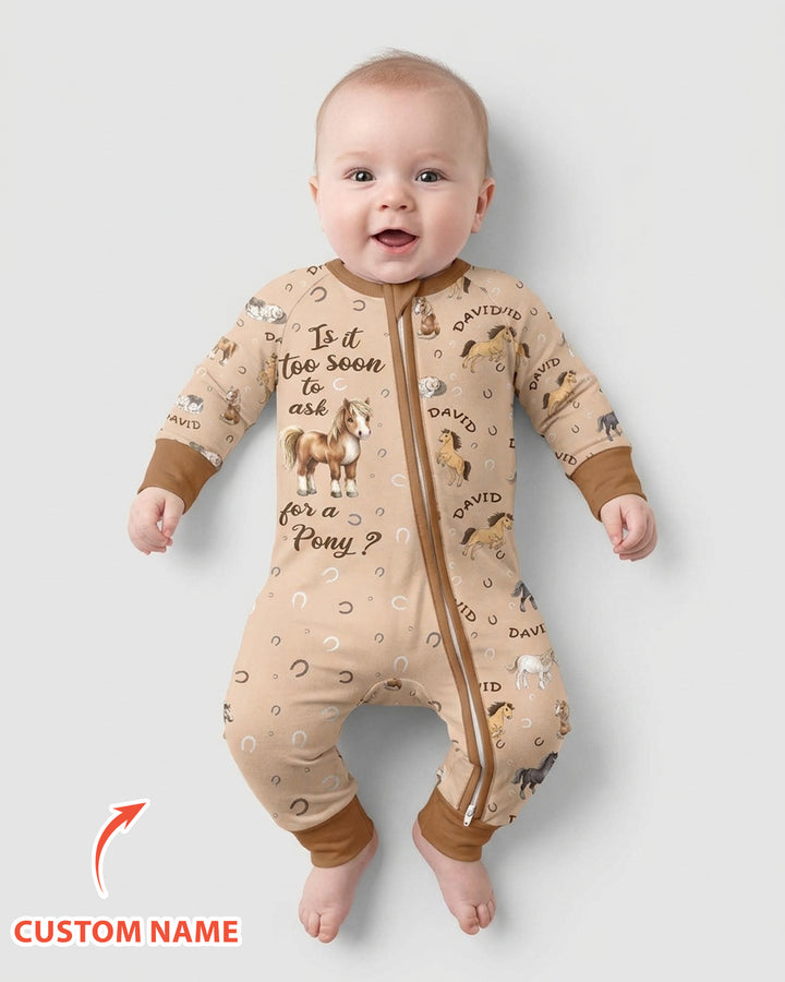 Custom Name Is It Too Soon to Ask for a Pony Bamboo Convertible Zippy