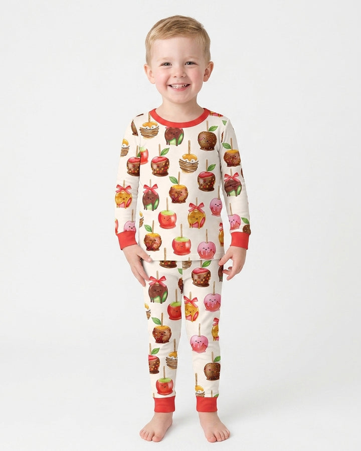 Zweiteiliges Langarm-Pyjama-Set mit Sommerfrüchten