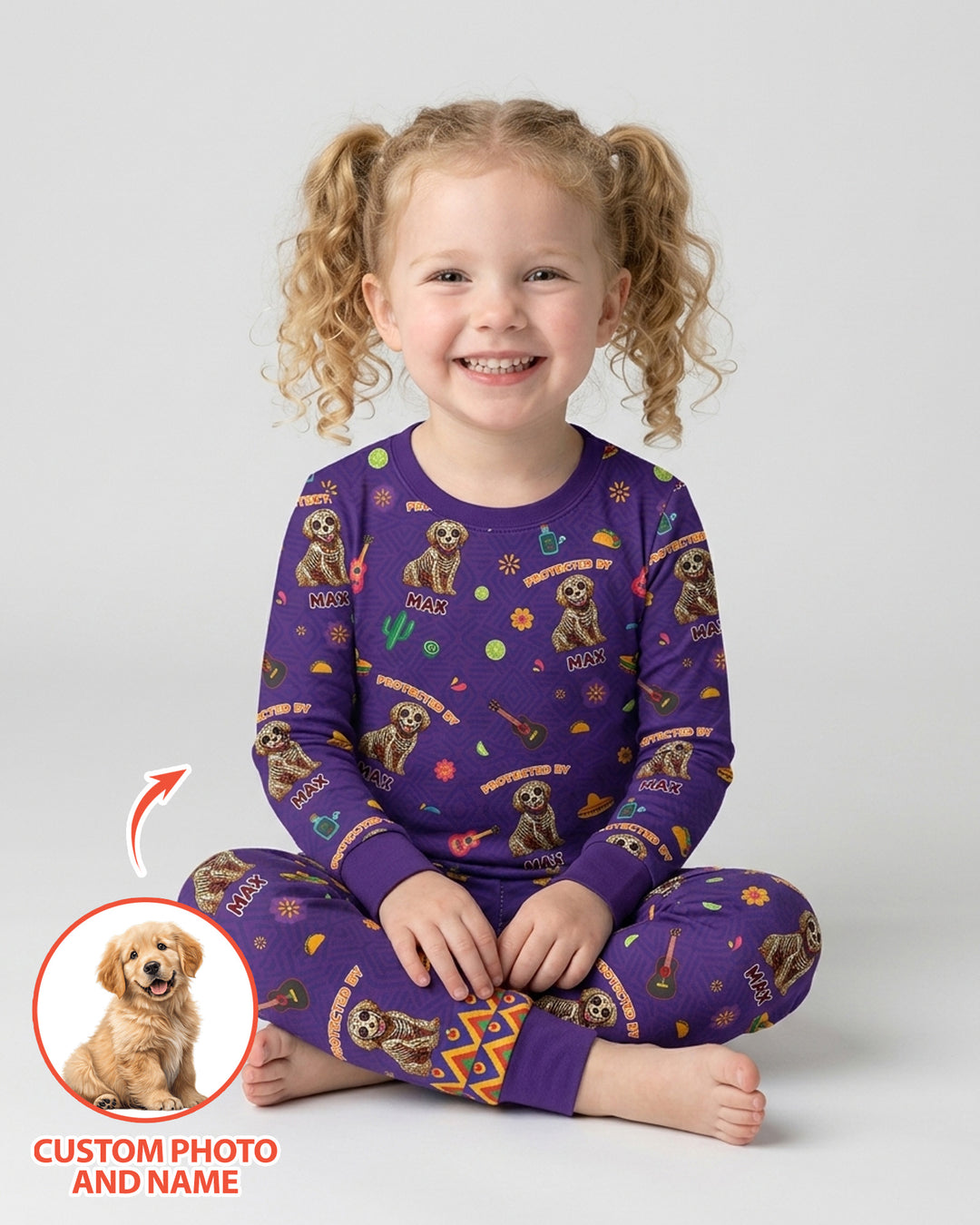 Dia De Los Muertos Bamboo Two Piece Long Sleeve Pajama Set