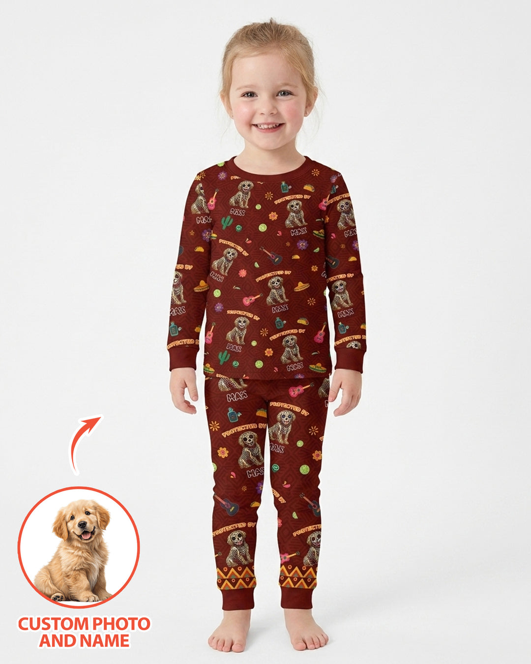 Dia De Los Muertos Bamboo Two Piece Long Sleeve Pajama Set