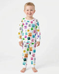 Zweiteiliges Langarm-Pyjama-Set mit Sommerfrüchten