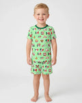 Soccer Game Day Go Team Mexico Family Matching Bamboo Two Piece Short Sleeve Shorts Pajama Set