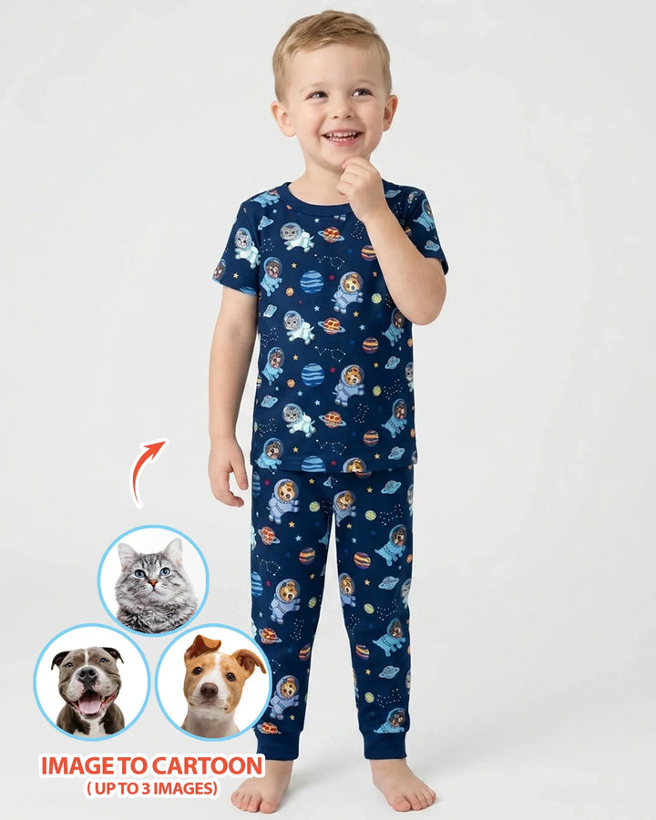 Zweiteiliges, kurzärmliges Pyjama-Set mit Marienkäfern