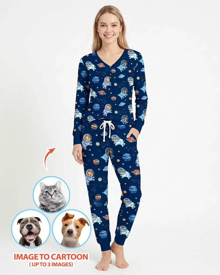 Vorlage Bambus Damen Pyjama Set