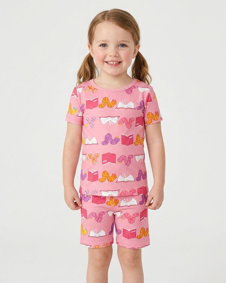 Schlafanzug-Set zweiteilig, kurze Ärmel, kurze Hose, Bambus