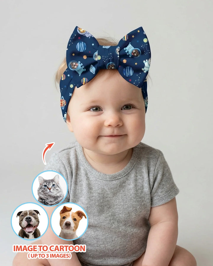 Astronaut Custom Pet Image Family Matching Headband