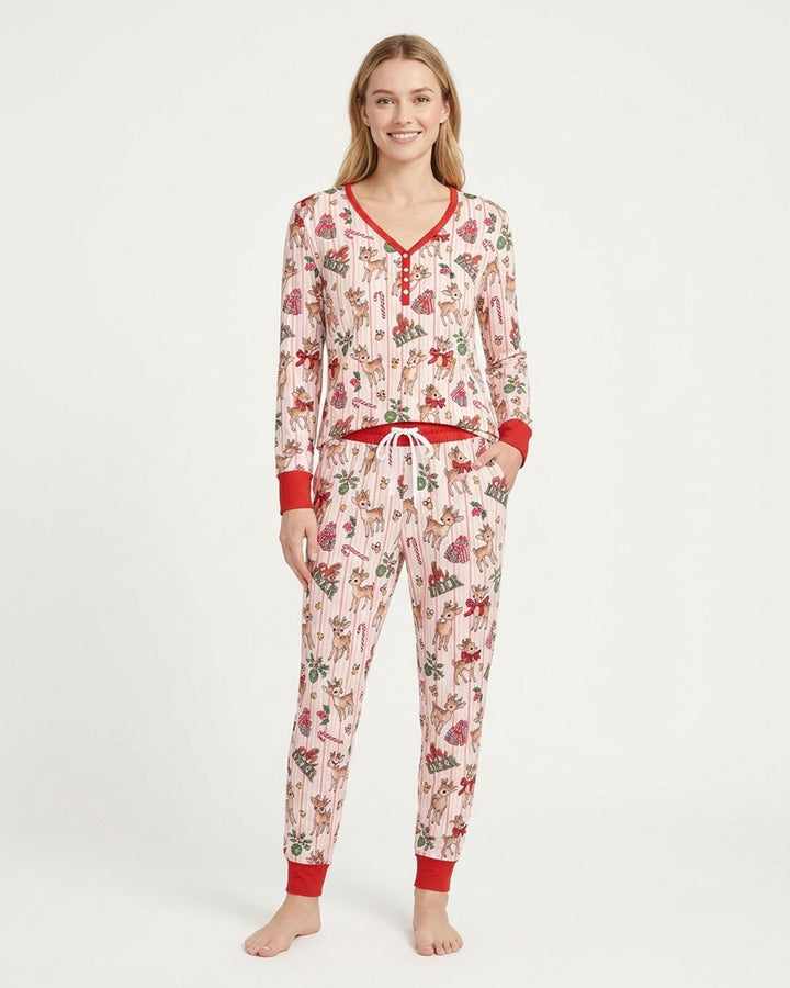 Oh Deer Mommy & Me Matching Bamboo Women Pajama Set