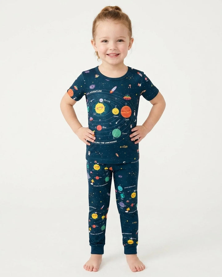 Zweiteiliges, kurzärmliges Pyjama-Set mit Marienkäfern