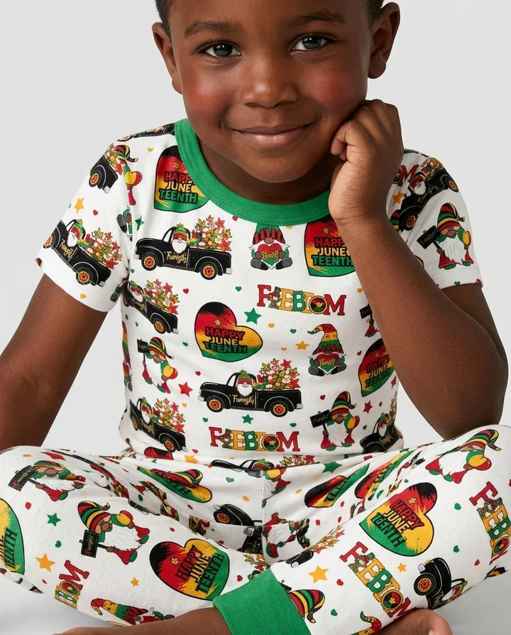 Zweiteiliges, kurzärmliges Pyjama-Set mit Marienkäfern