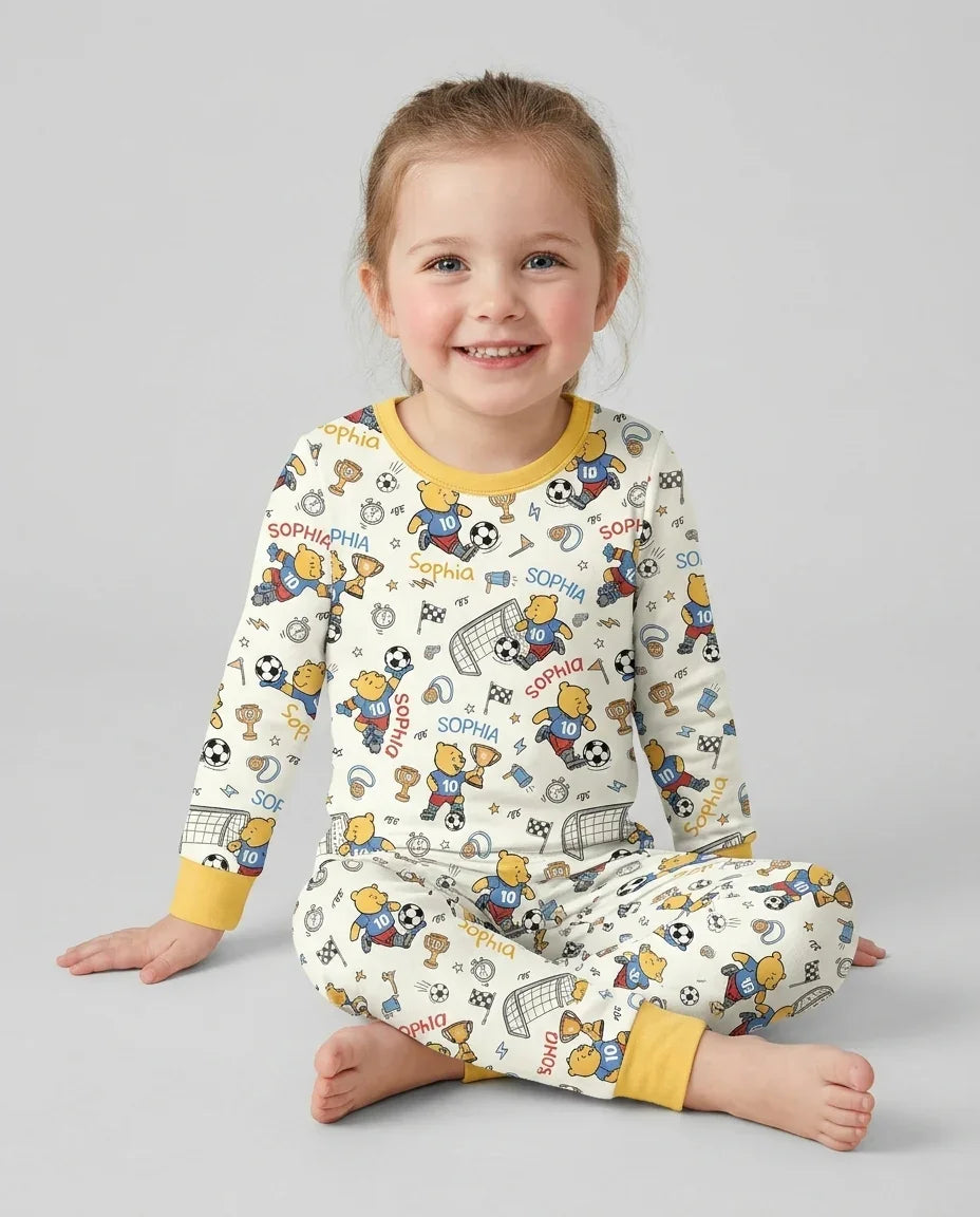 Zweiteiliges Langarm-Pyjama-Set mit Sommerfrüchten