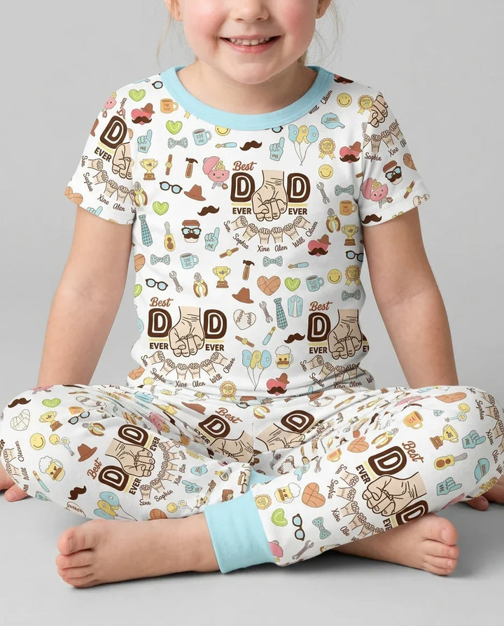 Zweiteiliges, kurzärmliges Pyjama-Set mit Marienkäfern