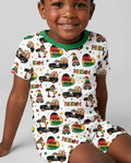 Template Zweiteiliges Pyjama-Set mit kurzen Ärmeln und Shorts