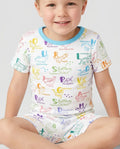 Template Zweiteiliges Pyjama-Set mit kurzen Ärmeln und Shorts