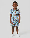Template Zweiteiliges Pyjama-Set mit kurzen Ärmeln und Shorts