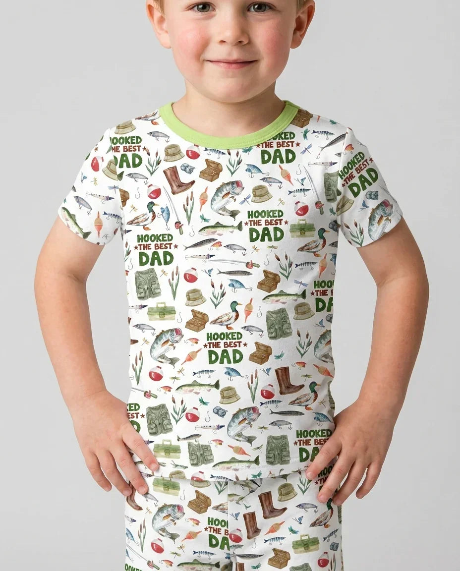 Template Zweiteiliges Pyjama-Set mit kurzen Ärmeln und Shorts