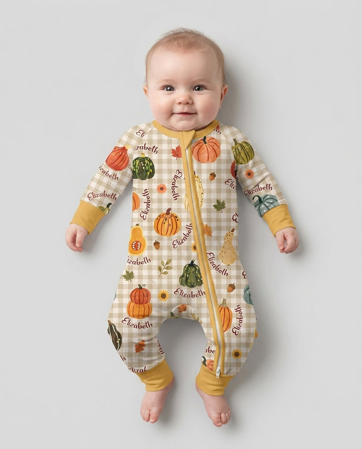 Pumpkin Patch Custom Name Bamboo Convertible Zippy