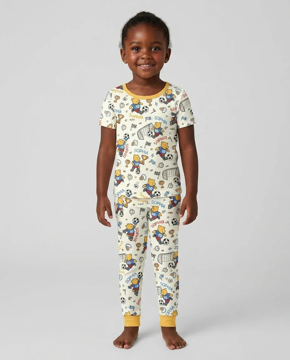Zweiteiliges, kurzärmliges Pyjama-Set mit Marienkäfern
