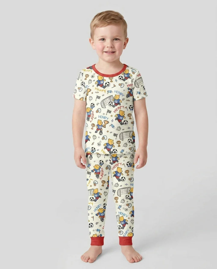 Zweiteiliges, kurzärmliges Pyjama-Set mit Marienkäfern