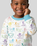Dino-Alphabet ABC-Bambus-Rundhals-Sweatshirt