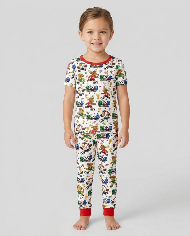 Zweiteiliges, kurzärmliges Pyjama-Set mit Marienkäfern