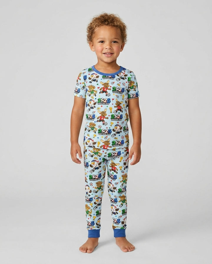 Zweiteiliges, kurzärmliges Pyjama-Set mit Marienkäfern