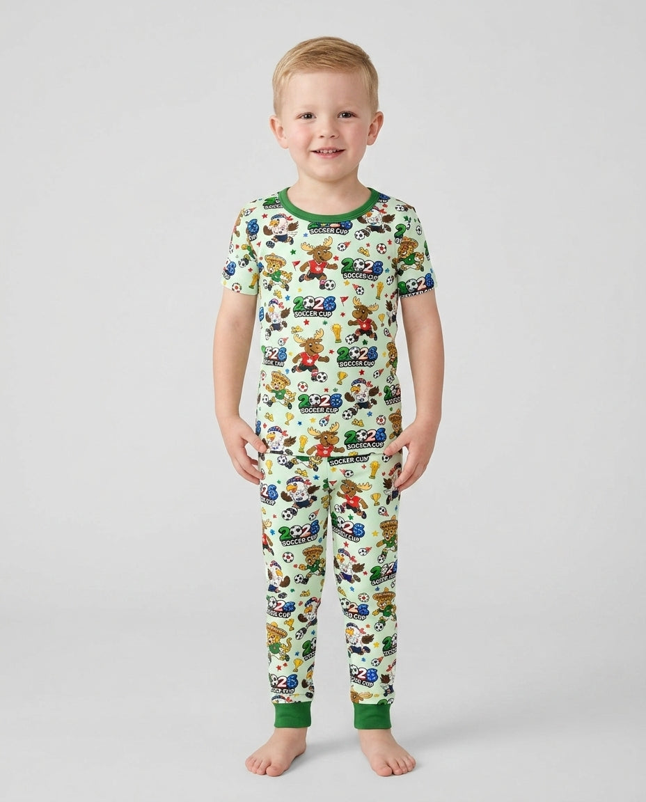 Zweiteiliges, kurzärmliges Pyjama-Set mit Marienkäfern