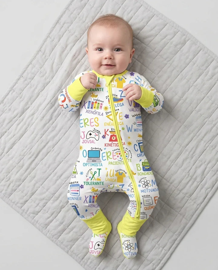 Gerippte Babykleidung mit individuellem Foto - Weich &amp; Skizzenhaft