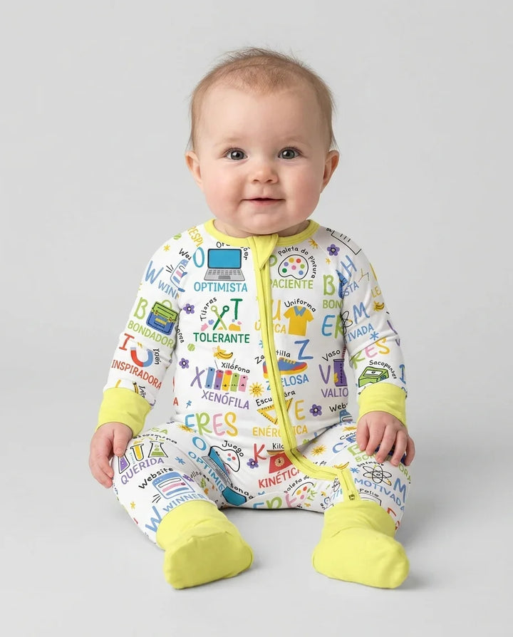 Gerippte Babykleidung mit individuellem Foto - Weich &amp; Skizzenhaft