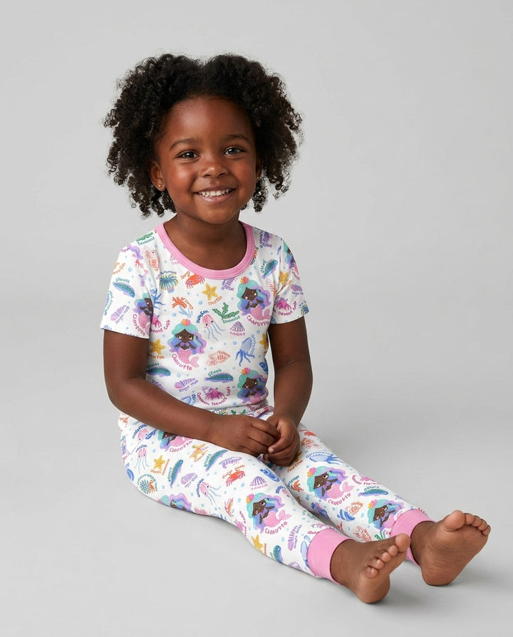Zweiteiliges, kurzärmliges Pyjama-Set mit Marienkäfern