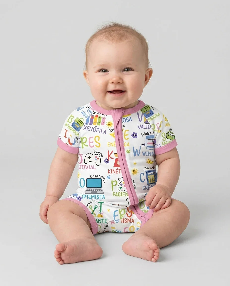 You Are Spanish Alphabet Version Bamboo Shorty Zippy