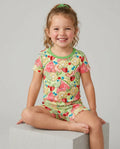 Template Zweiteiliges Pyjama-Set mit kurzen Ärmeln und Shorts